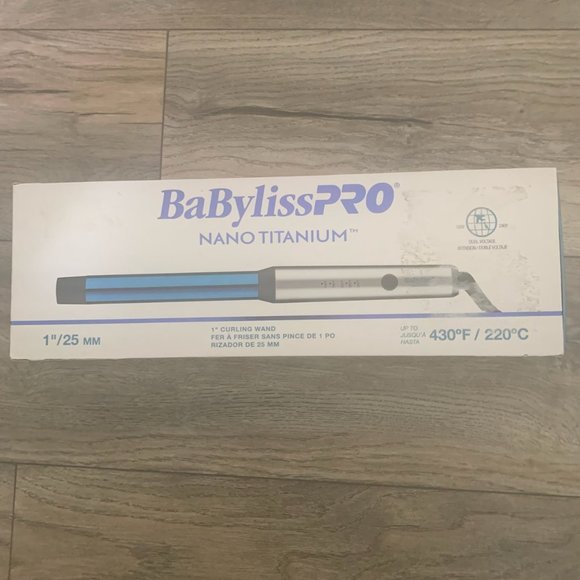 NEW BABYLISSPRO NANO TITANIUM 1" CURLING WAND - Picture 1 of 7